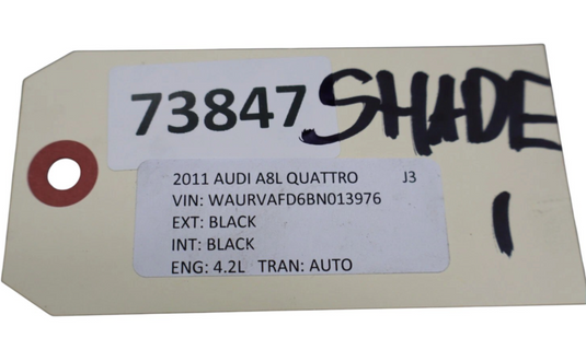 11-18 Audi A8 A8L Quattro Rear Electric Sunshade Deck Trim Panel 4H4863412 Oem