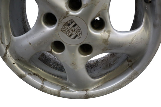 97-05 Porsche Boxster 911 Rear Alloy Wheel Rim Disc 17x8.5 17" R17 Silver Oem