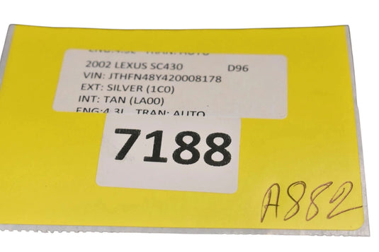 02-05 Lexus SC430 Rear Trunk Boot Luggage Room Fuse Relay Junction Box OEM