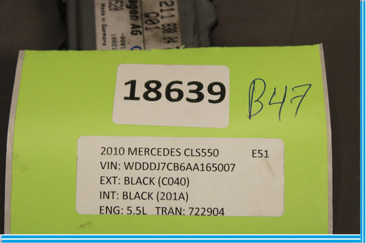 03-11 Mercedes CLS550 E550 W219 Air Quality Sensor Control Module Unit Oem