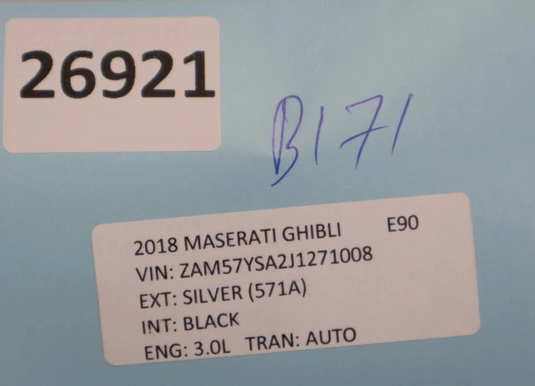 14-21 Maserati Ghibli Rear Right Side Exterior Door Handle P68194124AB Oem