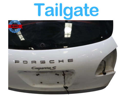 11-14 Porsche Cayenne 958 Rear Trunk Lid Liftgate Tailgate Hatch Shell White OEM
