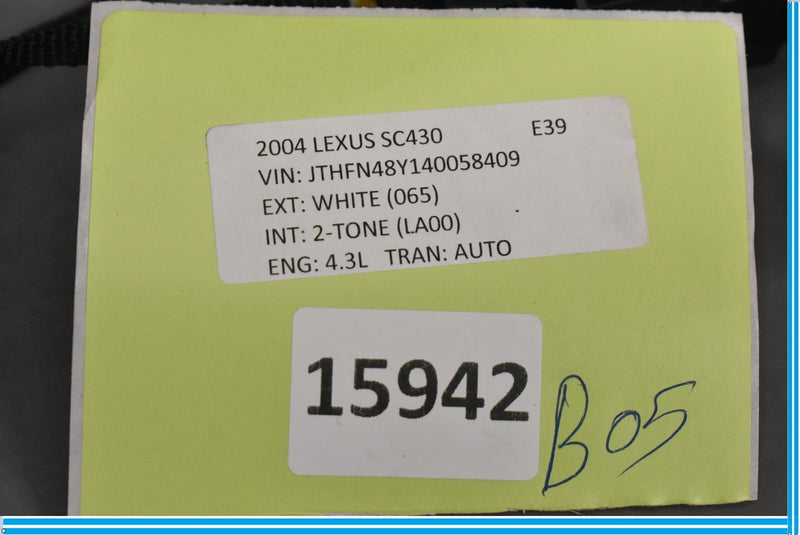 Load image into Gallery viewer, 02-10 Lexus SC430 Rear Trunk Gas Fuel Lid Door Open Cable Lock Actuator Oem
