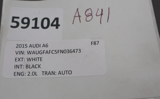 12-18 Audi A7 Quattro Front Overhead Console Dome Light Lamp Switch Black Oem