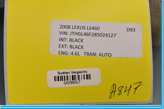07-09 Lexus LS460 Rear Right Door Multiplex Control Module 8922450110 Oem