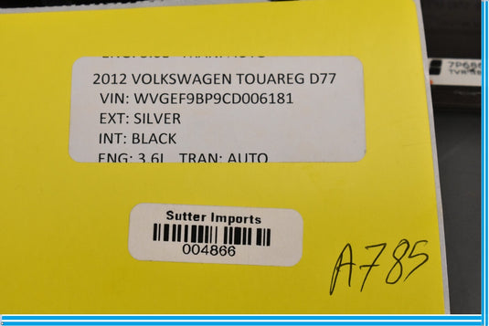 2012 Volkswagen Touareg Front Right Passenger Side Seat Door Panel Trim Oem