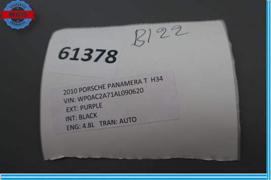 10-13 Porsche Panamera Trunk Tailgate Release Open Handle w/Camera Oem