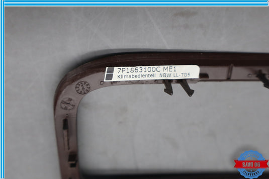 11-17 Volkswagen Touareg Front HVAC Climate Temperature Control Trim Bezel Oem