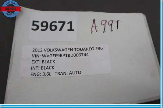 11-17 Volkswagen Touareg Rear Right Tire Pressure Monitor Control Module Oem