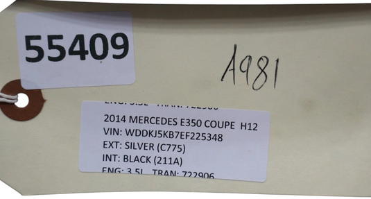 14-17 Mercedes E550 E400 E350 Coupe Center Console Cup Holder Compartment Oem