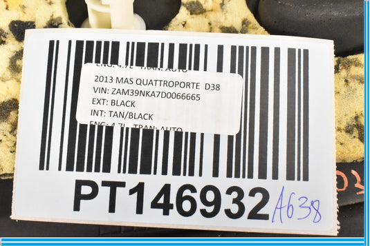 04-13 Maserati Quattroporte M139 Front Right Lower C Pillar Trim Panel Oem