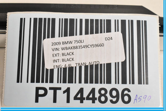 09-15 BMW F01 F02 750i 750Li Rear Right Door Window Inner Channel Seal Oem