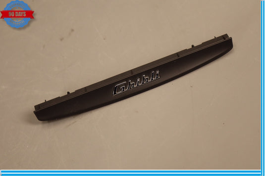 14-18 Maserati Ghibli Center Dash Under Screen Lower Panel Cover Emblem Trim Oem