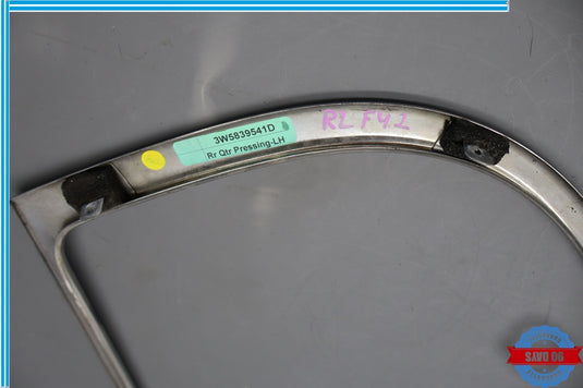 03-12 Bentley Continental Flying Spur Rear Left Quarter Window Molding Trim Oem