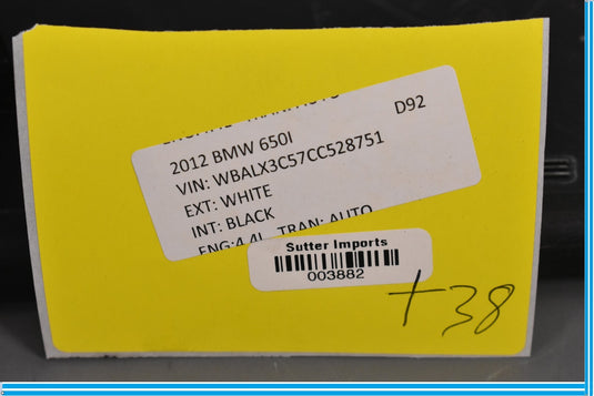 12-18 BMW 650i 640i F12 Front Left Cowl Trim Panel Cover Oem