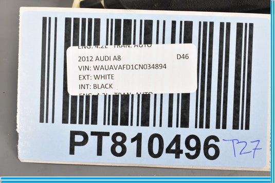 2011-2018 Audi A8 S8 Right Passenger Side Upper Pillar Trim Cover Panel Oem