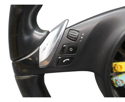11-14 Porsche Cayenne 958 S Multifunction Steering Wheel Assembly Black Oem