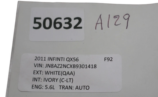 11-12 Infiniti QX56 5.6L Front Right Passenger Seat Belt Buckle 868421LA0A Oem