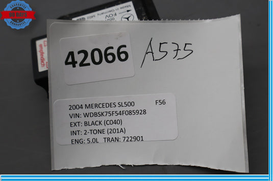 03-06 Mercedes R230 SL500 SL600 Yaw Turn Rate Acceleration Sensor Oem