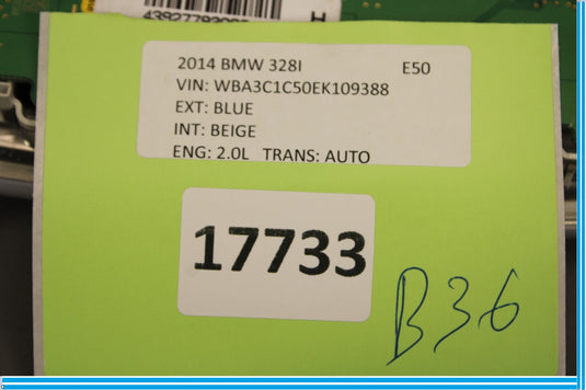 12-18 BMW 320i 328i F30 Rear Interior Roof Overhead Reading Dome Light Lamp Oem