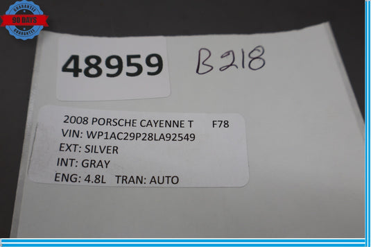 03-10 Porsche Cayenne 955 957 Right Passenger Side Turbo Intake Hose Oem