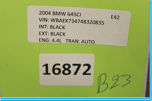 04-10 BMW E63 E64 Rear Left Driver Side Seat Belt Retractor Oem