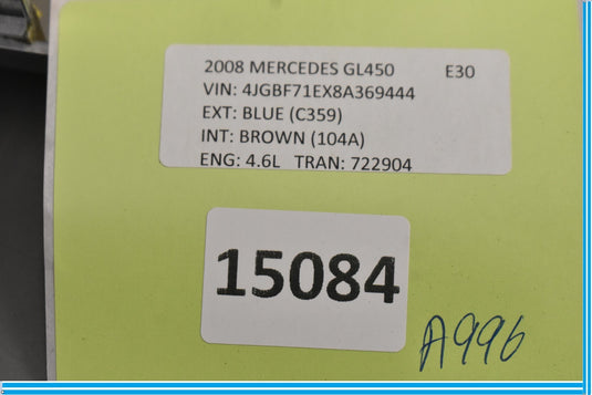 06-13 Mercedes GL550 GL450 Front Left Driver Side Seat Switch Trim Cover Oem