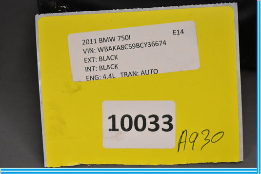 09-15 BMW 750i 750Li Front Right Passenger Side Engine Air Intake Duct Oem