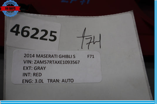 14-22 Maserati Ghibli Front Left Driver Side Seat Switch Cover Trim Red Oem