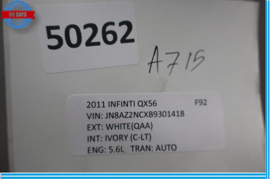11-18 Infiniti QX56 QX80 Front Right Side Dash Speaker Grille Grille Cover Oem