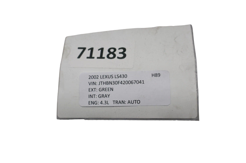 Load image into Gallery viewer, 01-06 Lexus LS430 Rear Right Passenger Side Door Window Auto Glass 43R00035 OEM
