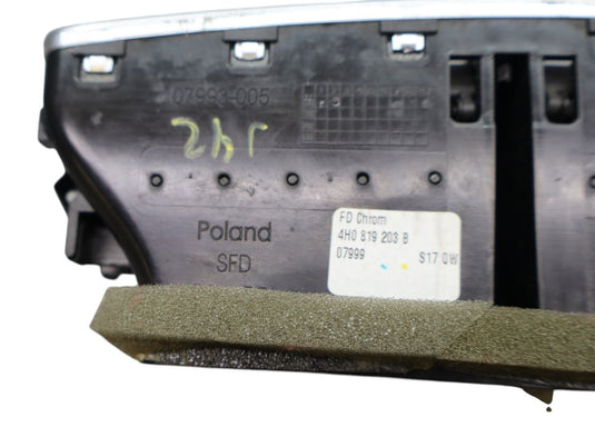 11-18 Audi A8 Quattro Rear Center Console HVAC A/C Ac Heater Air Vent Oem