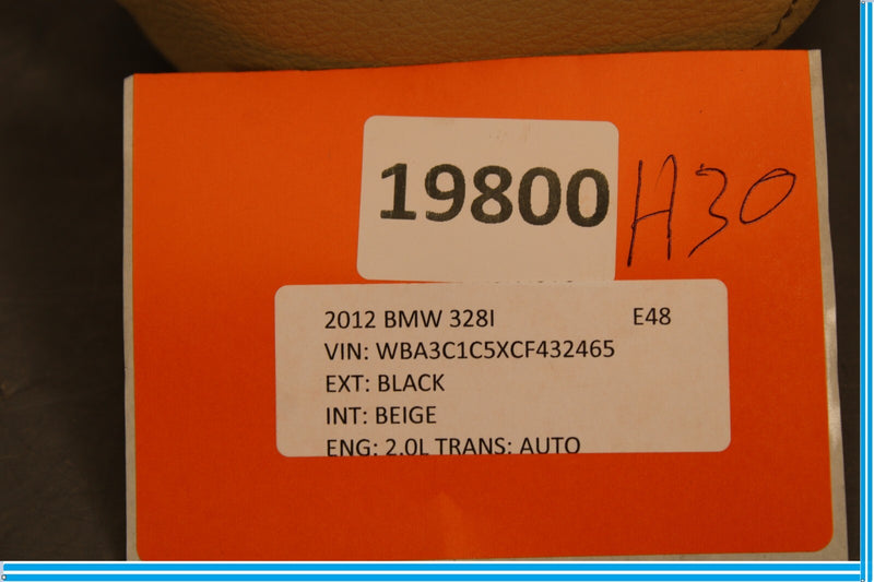 Load image into Gallery viewer, 12-16 BMW F30 328i 335i Left Or Right Side Upper Seat Headrest Beige Oem
