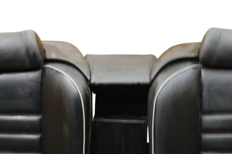 Load image into Gallery viewer, 91 Bentley Turbo R Rear Left &amp; Right Black Leather Seat Cushion Assembly Oem
