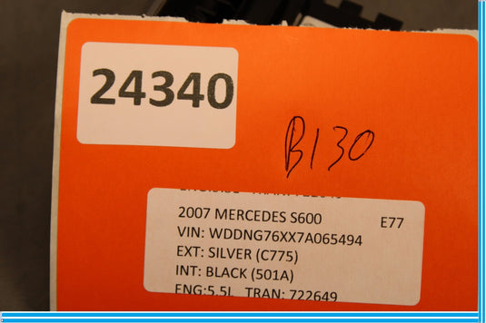 07-14 Mercedes S550 S600 W221 Electronic Parking Button Switch Oem