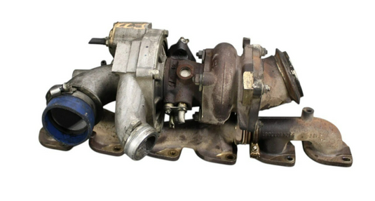 07-14 Mercedes S550 S600 W221 Left Side Turbocharger Turbo Manifold Assembly Oem