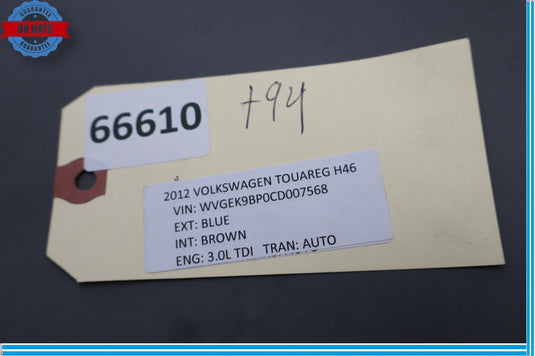 11-14 Volkswagen VW Touareg Front Left Driver Side Fog Light Cover Blue Oem