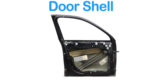 11-18 Porsche Cayenne 958 Front Left Driver Side Exterior Door Shell Blue OEM