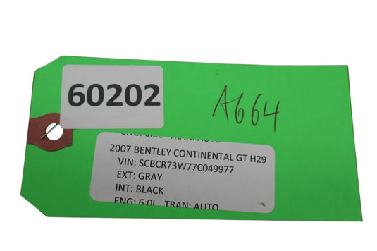 03-10 Bentley Continental GT Coupe Rear Center Console Bezel Trim Wood OEM