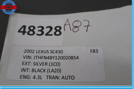 02-10 Lexus SC430 Front Right Passenger Side Door Control Module Unit Oem