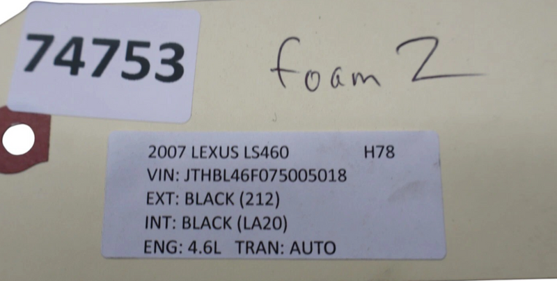 Load image into Gallery viewer, 07-10 Lexus LS460 Front Bumper Reinforcement Energy Absorber 5261150060 Oem
