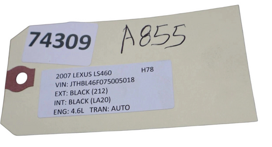 07-09 Lexus LS460 Rear Left Side Seat Climate Control Module Unit 8586150080 Oem