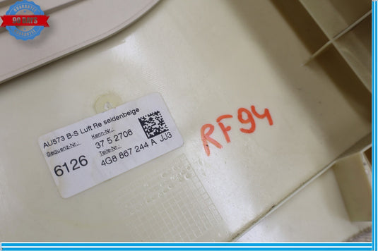 12-18 Audi A7 Quattro Right Passenger Center Upper B Pillar Cover Trim Panel Oem