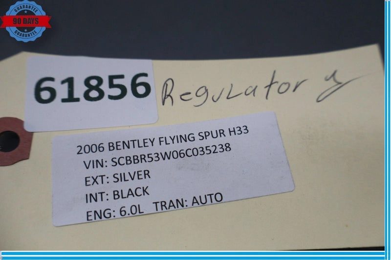 Load image into Gallery viewer, 06-12 Bentley Continental Flying Spur Front Left Side Door Window Regulator Oem
