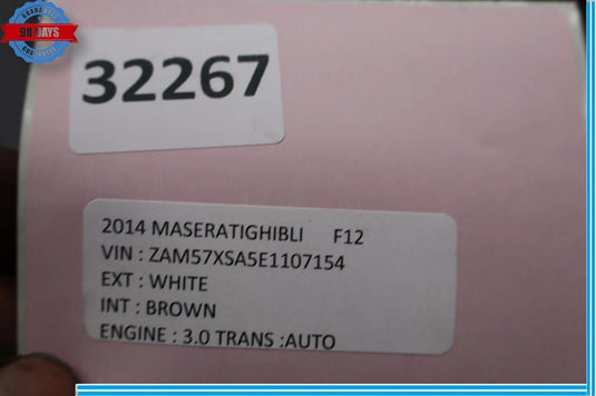 14-20 Maserati Ghibli Rear Right Passenger Axle Shaft Black 6700352630 OEM