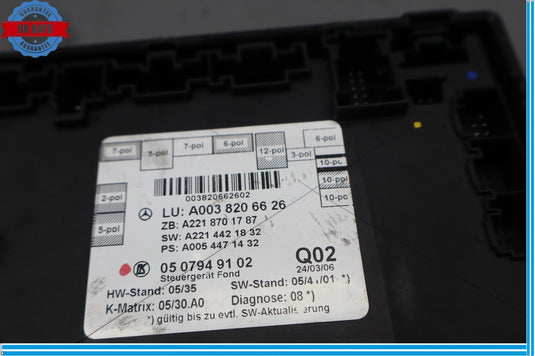 07-13 Mercedes W221 S550 S400 Rear Left Side Door Control Module Oem