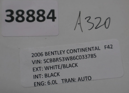 06-13 Bentley Continental Flying Spur Rear Center Right/Left Seatbelt Buckle Oem