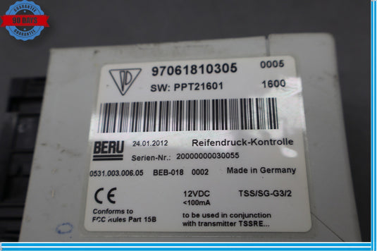 10-13 Porsche Panamera Turbo GTS Tire Pressure Monitor Module Unit TPMS Oem