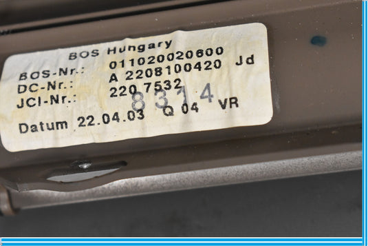 00-06 Mercedes S500 S600 W220 Rear Right Passenger Sun Shade Roller Blind Oem