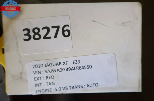 09-11 Jaguar X250 XF Base Rear Bumper Cover Assembly W/Park Assist Red Oem
